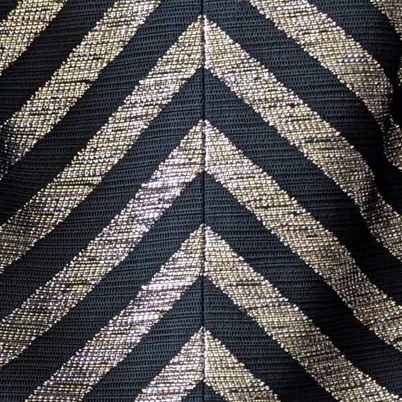 Karen Millen Black & Gold Jacquard Sheath Sleeveless Cocktail Dress - Picture 16 of 16